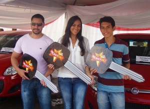 Maurício, Adriana e Patrick foram os ganhadores dos 3 maiores prêmios da campanha. 