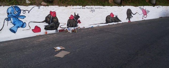 Painel pintado pelo artista plástico Rildo Foge foi censurado pela prefeitura de Ilhéus.