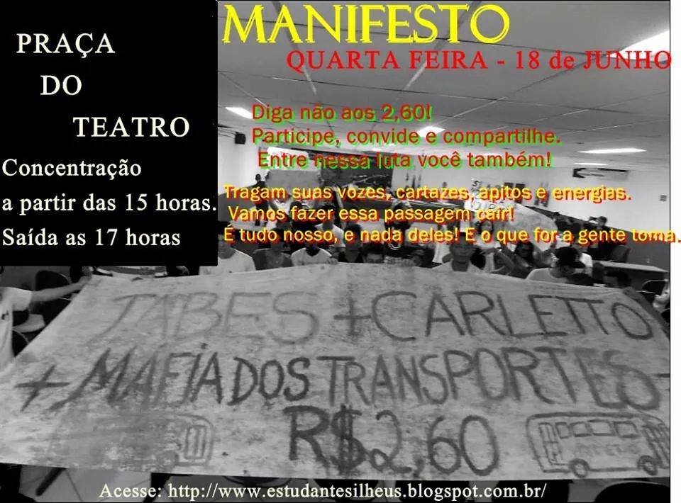 cartaz protesto