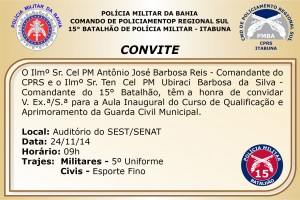 CONVITE CURSO GUARDA MUNICIPAL