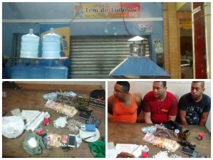 Segundo informações da polícia, a distribuidora funcionava 24 horas para facilitar a venda de drogas.